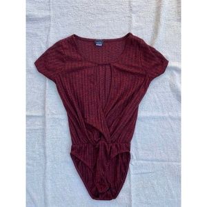 Red Short Sleeve Bodysuit